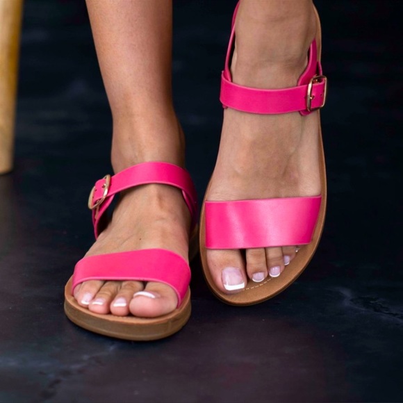 Rose Pink Soda Sandals - Picture 2 of 4